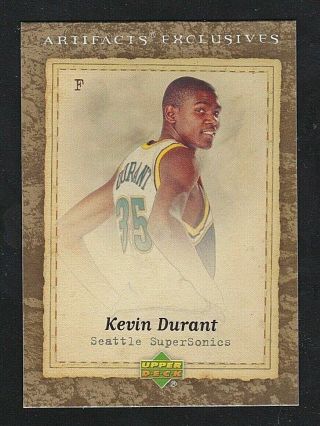 2007 - 08 Upper Deck Artifacts Kevin Durant Rookie 227 (rc)