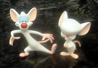 Pinky And The Brain Pvc Figure Set Vintage Made In 1996