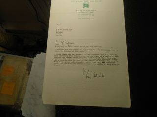 1991 Hong Kong Letter From Sir Geoffrey Johnson Smith Mp Re Hong Kong And China
