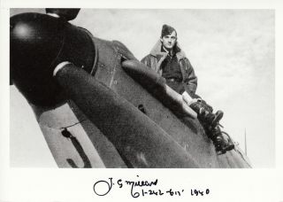 Wwii Ww2 Bob Raf Battle Of Britain Millard Hand Signed Photo Cockpit