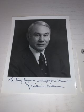 G.  William Miller Signed Autographed 8x10 Photo Treasury Secretary W/ Letter 2