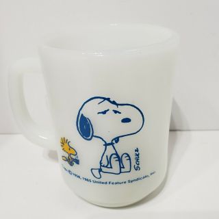 Fire King Snoopy Woodstock Coffee Mug 1965 I’m Not Worth A Thing Before Break