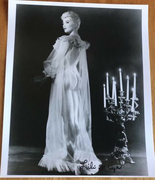 Burlesque Queen Lili St.  Cyr Autographed Photo