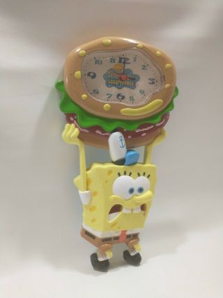 Rare Spongebob Squarepants Viacom Wall Clock 2004
