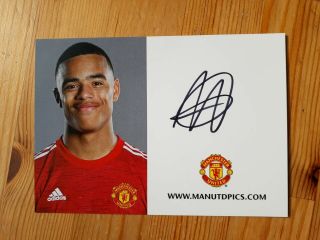 Mason Greenwood Hand Signed Autographed Official Manchester United Promo Photo