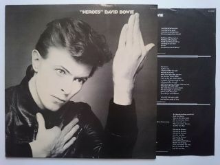 David Bowie Heroes Rca Victor Pl 12522 Ziggy Stardust Tin Machine Insert