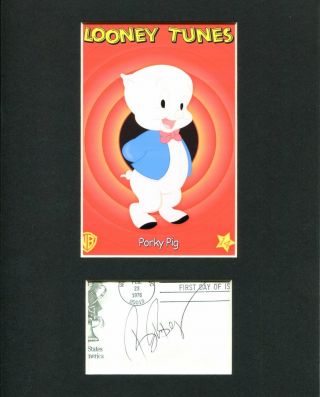 Bob Bergen Voice Of Porky Pig Looney Tunes Signed Autograph Photo Display