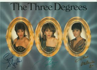 The Three Degrees Signed 8x10 Pic By Valerie,  Helen & Sheila