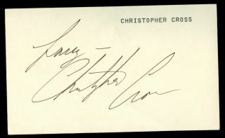 Christopher Cross Signed Autograph 3x5 Index Card Singer: " Sailing " R154