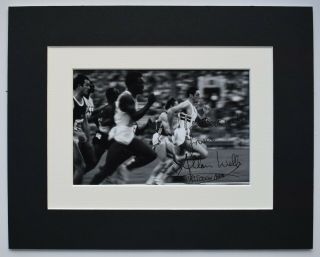 Allan Wells Signed Autograph 10x8 Photo Display Moscow 1980 Olympics Aftal