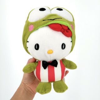 Rare Hello Kitty In Keroppi Green Frog Costume Plush Doll 6” Stuffed Toy Sanrio