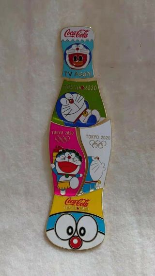 Tokyo 2020 Doraemon Coke Puzzle 5 Pin Set,  2 Mickey Mouse