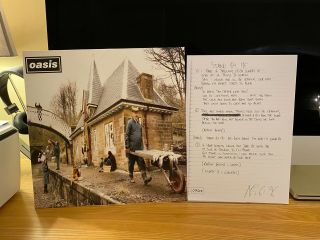 Oasis - Stand By Me 12 Inch 2nd Press Online Only Lyric Sheet Rare Rkid73tbox