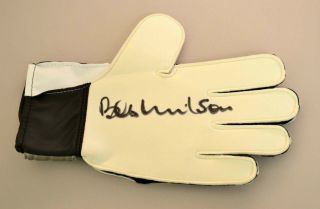 Bob Wilson Signed Goalkeeper Glove Arsenal Goalie Autograph Memorabilia,
