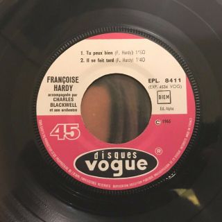 Francoise Hardy Tu Peux Bien 4 - Track Vogue 60s EP - Rarely Seen in the UK 3