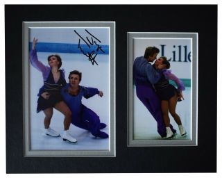 Jayne Torvill Signed Autograph 10x8 Photo Mount Display Ice Skating Aftal