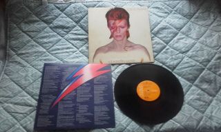 David Bowie Aladdin Sane 1973 Rca Victor Rs1001 G/f Lp Uk/canada Dynaflex Ex,