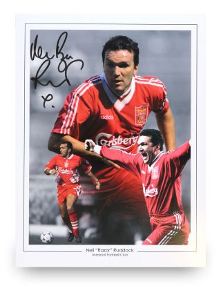 Neil Ruddock Signed 16x12 Photo Liverpool Display Autograph Memorabilia,