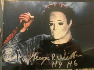 Halloween 4 & 6 Slasher George P.  Wilbur,  Michael Myers Actor Signed 8x10 Photo
