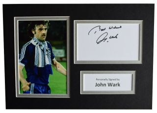 John Wark Signed Autograph A4 Photo Display Ipswich Town Football Aftal
