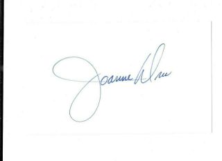 Celebrity Autograph On Card Hollywood Actress Actor Joanne Dru
