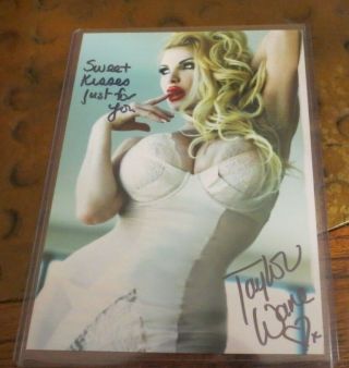 Taylor Wane Signed Autographed Photo Adult Film Star Avn Hall Of Fame Penthouse