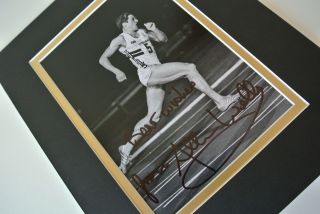 Allan Wells Signed Autograph 10x8 photo display Olympic Games 1980 Moscow & 3