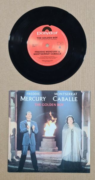 Freddie Mercury & Montserrat Caballé - The Golden Boy Europe 7in 1988.