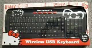 Hello Kitty Wireless Usb Keyboard 2.  4 Ghz Plug 