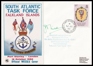 Admiral Sir John Fieldhouse Signed Falkland Islands Victory Parade Cover