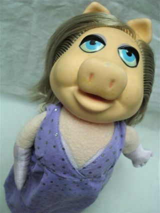 Vtg Henson Muppets Miss Piggy Dress Up Doll Stuffed Plush 1981 Fisher Price