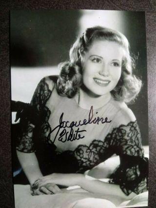 Jacqueline White Authentic Hand Signed Autograph 4x6 Photo - Sexy 1940s Actress