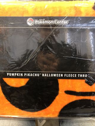 Pokemon Center Blanket Pumpkin Pikachu (50”x60”)