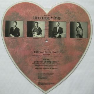 Tin Machine David Bowie Prisoner Of Love Uk Emi Usa Heart Shaped Pink Pic Disc89