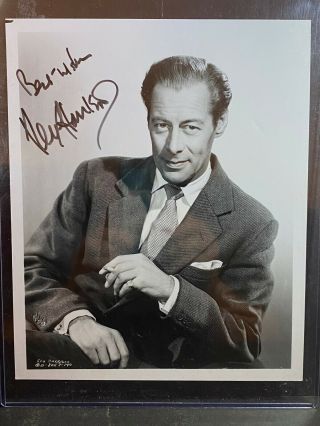 Signed Rex Harrison Photo Autograph " My Fair Lady  Doctor Doolittle " D1990 Auto