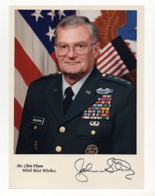 John Shalikashvili - Chairman Of Joint Chiefs Of Staff - Signed 8x10 Photograph