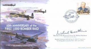 Mf3 Ww2 Raf Avro Lancaster 1000 Bomber Raid Raf Cover Signed Mraf Beetham Dfc