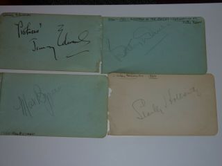 Jimmy Edwards Stanley Holloway Max Bygraves Signed Autograph Book Pages 1940 