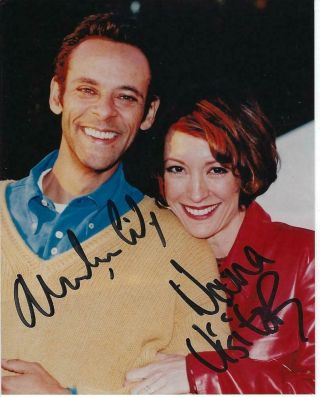 Star Trek Celebrities - Alexander Siddig And Nana Visitor Show Signed 4x5 Photo.
