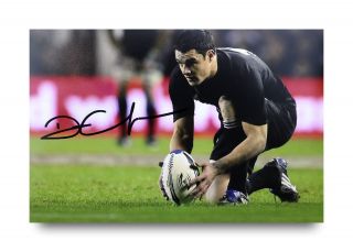 Dan Carter Signed 12x8 Photo Zealand Rugby Autograph Memorabilia,