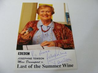 Josephine Tewson Signed Last Of The Summer Wine Promo Photo Autograph Comedy