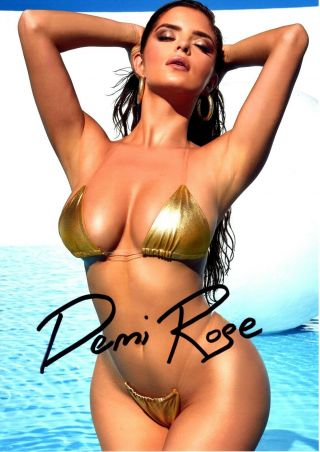 Demi Rose Mawby Hand Signed Photo With