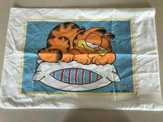 Vintage 1978 Garfield On Pillow Jim Davis Comics Pillow Case