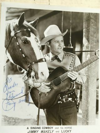 Jimmy Wakely Western And Singing Star Signed And Inscribed 8x10 Photo