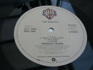 Donald Fagen (steely Dan) The Nightfly 1982 Uk Lp 1st One Play Ever Minus