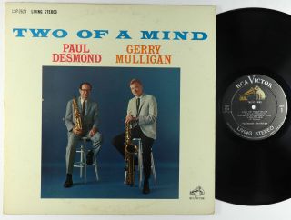 Paul Desmond & Gerry Mulligan - Two Of A Mind Lp - Rca Victor - Lsp - 2624 Dg Vg,
