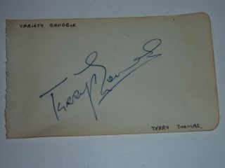 Terry Thomas Signed Autograph Book Page 1940 