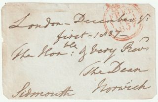 1837 Autograph - Crown Front Viscount Sidmouth A Former Prime Minister