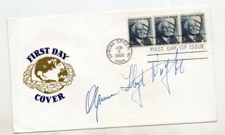 Us Olgivanna Mrs Frank Lloyd Wright Autographed Signed Fdc 1966 Id 3243