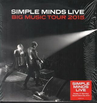 Simple Minds - Live - Big Music Tour 2015 - Double Red Vinyl Lp Near